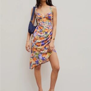 Floral Asymmetrical Dress